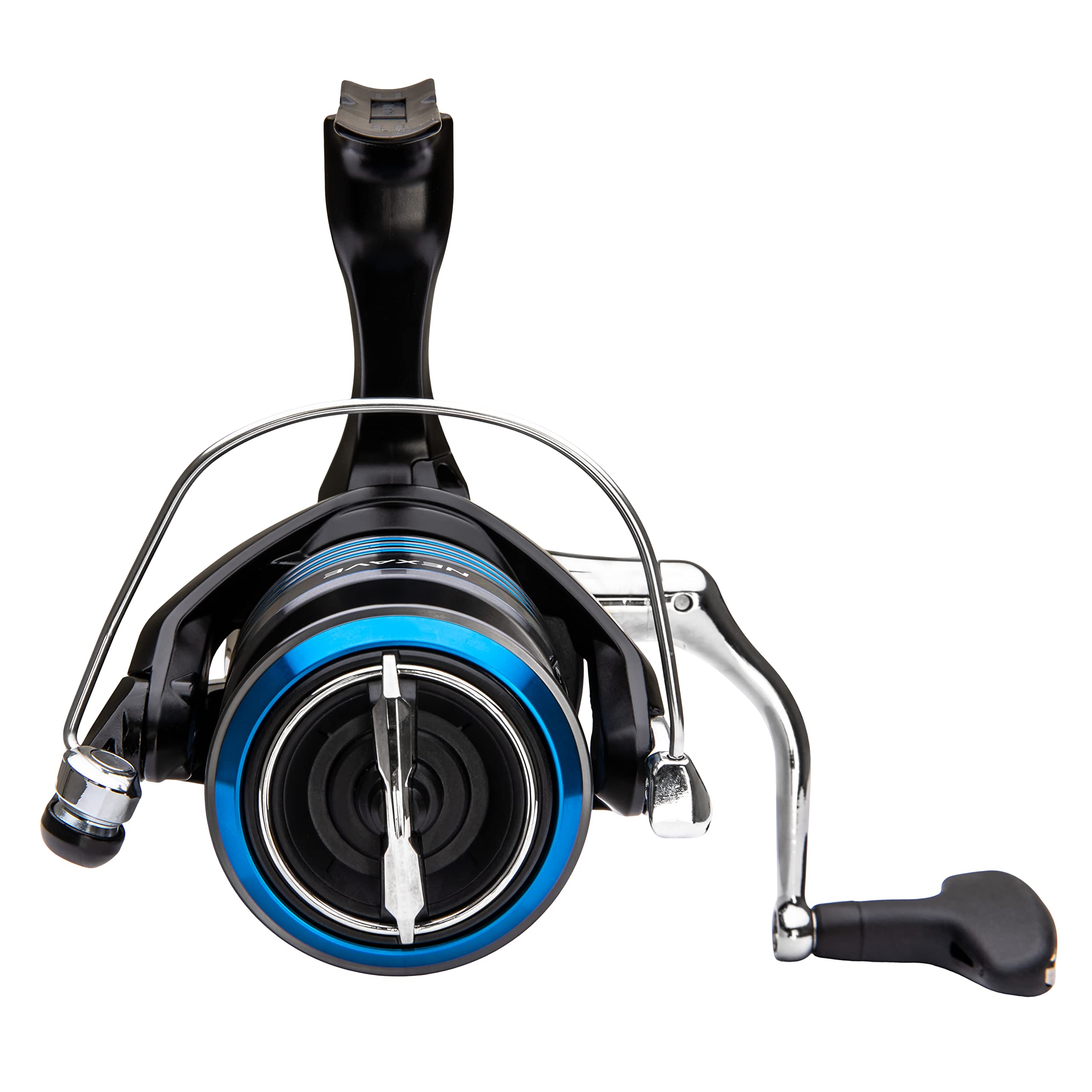 SHIMANO Nexave 4000HG FI reel with line management system, close-up.