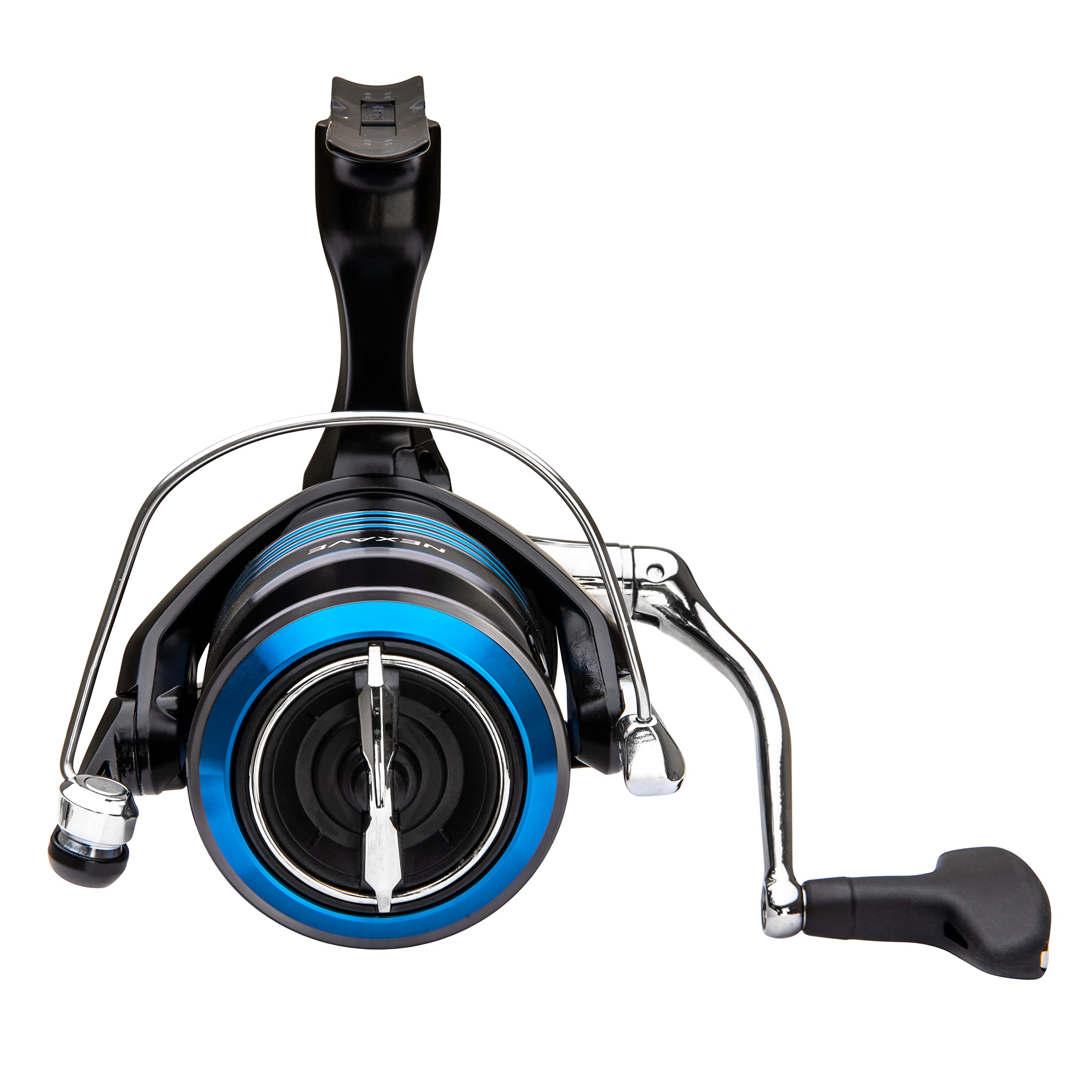 Close-up of SHIMANO Nexave C5000Hg FI drag adjustment for fine control.