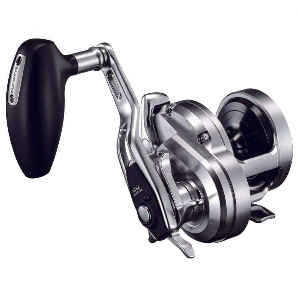 SHIMANO OCEA JIGGER 1500HG body close-up showing rigid HAGANE design for efficient cranking