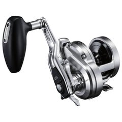 Shimano OCEA JIGGER 1500PG side view showcasing the slim S-Compact body for all-day comfort and improved palming control