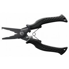 Close-up of Shimano Power Plier showing braid cutter, great for inshore and freshwater split rings.