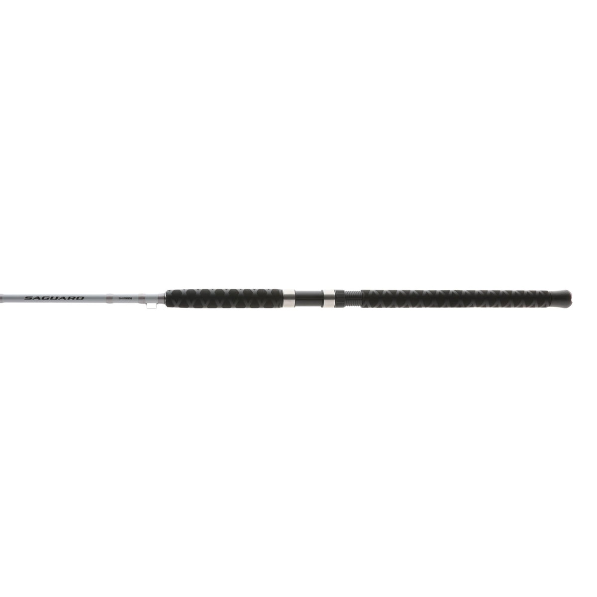 Shimano Saguaro 8'0 blank close-up highlighting rugged glass blank durability.