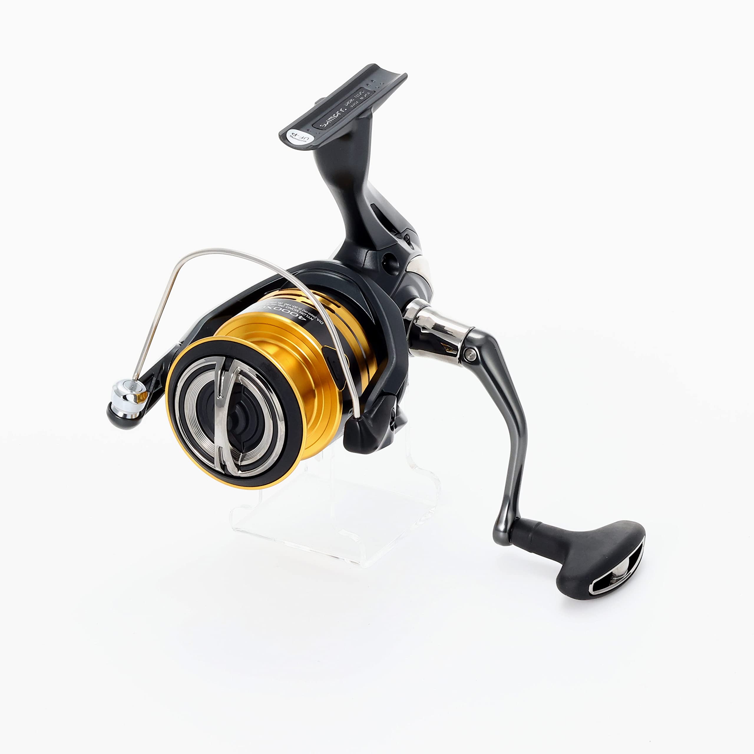Shimano Sahara 4000XG handle and drag system for confident, controlled retrieves.