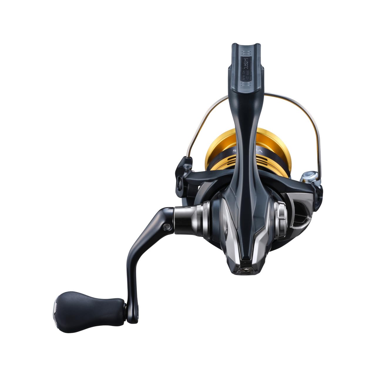 Shimano Sahara FJ Clam Spinning Reel Hagane gear close-up emphasizes strength.