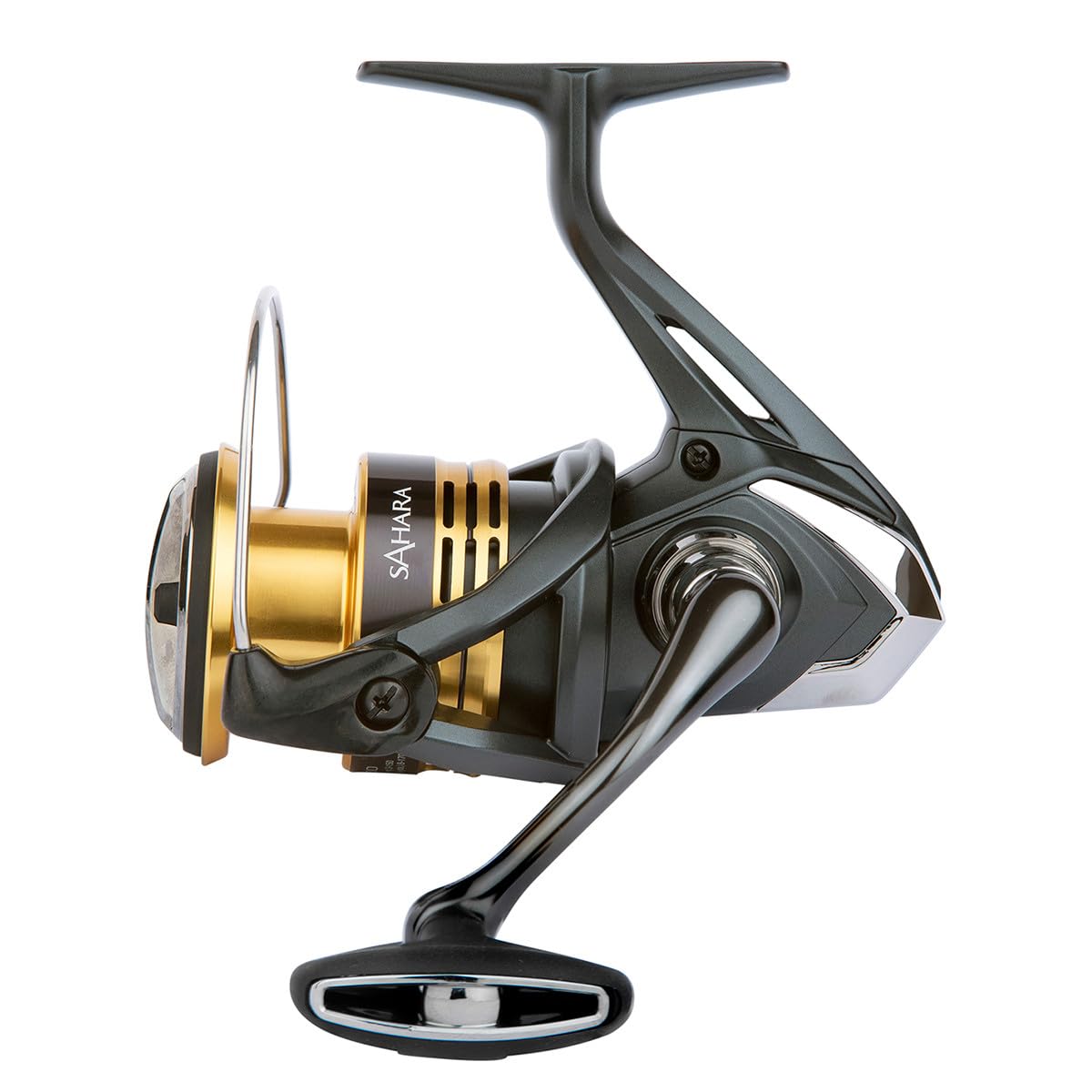 SHIMANO Sahara FJ reel close-up highlighting HAGANE Gear for durable performance