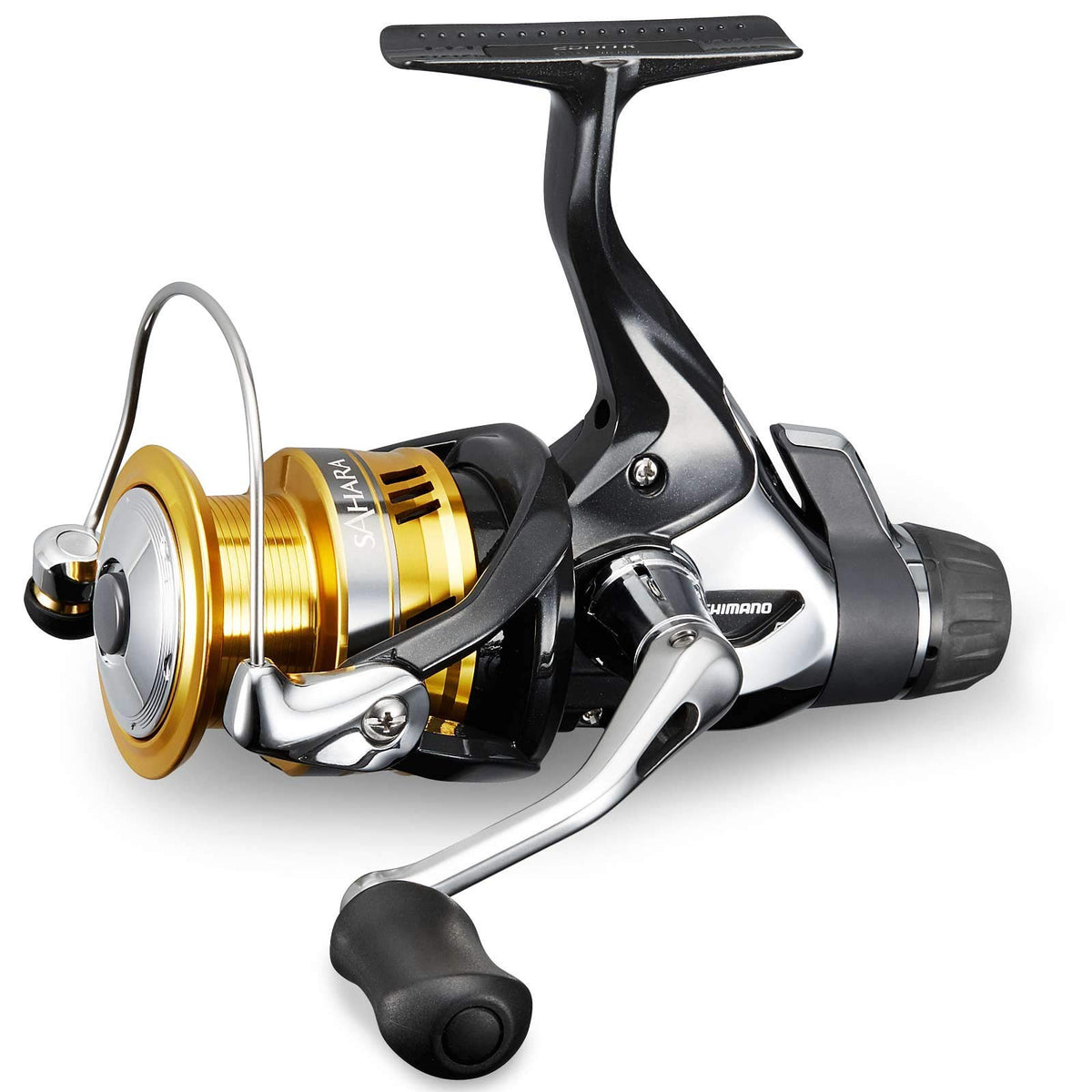 SHIMANO Sahara rear drag spin reel box ready for setup and reliable casting.