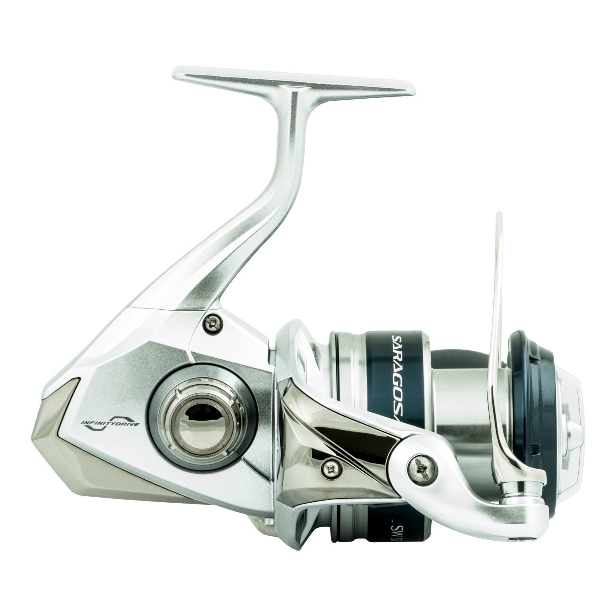 SHIMANO SARAGOSA SW A 5000XG spool view highlighting smooth line lay.