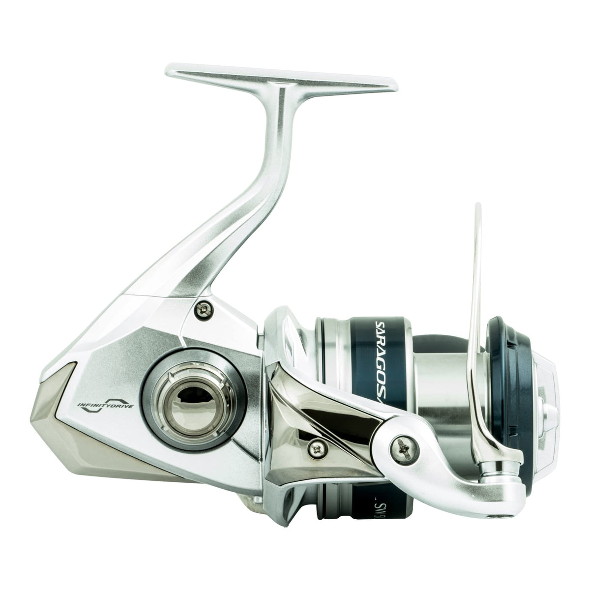 SHIMANO SARAGOSA SW A 5000XG spool view highlighting smooth line lay.