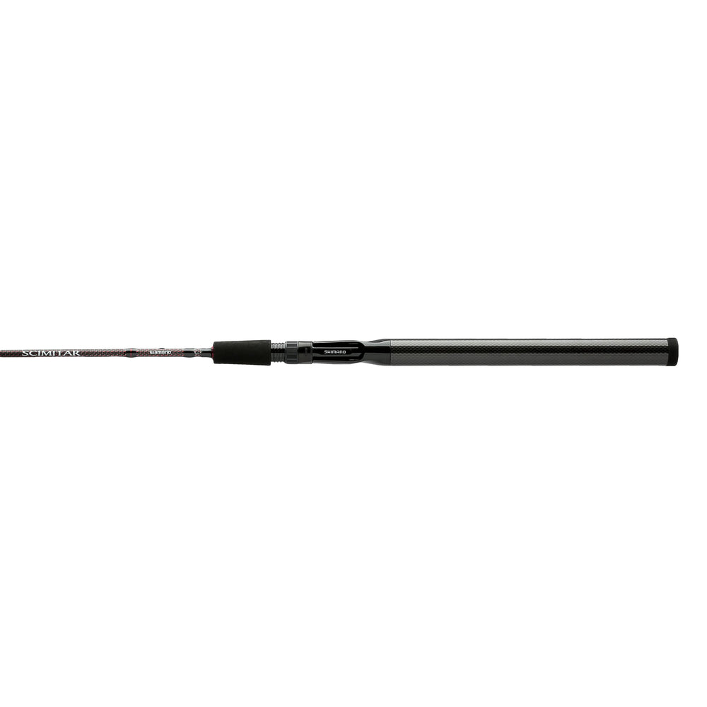 Shimano Scimitar Kokanee 70ML2C guides close-up emphasizes Titanium Oxide protection and smooth line flow.