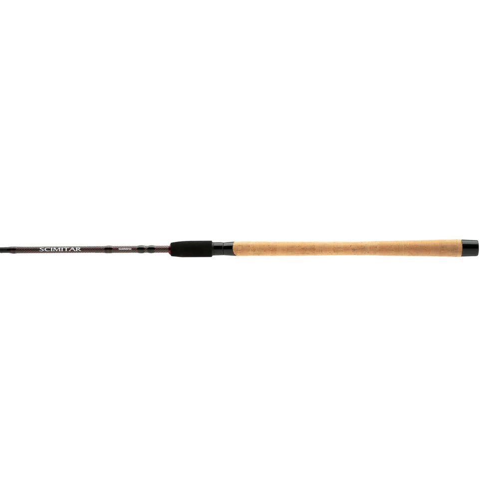 SHIMANO Scimitar Steelhead 86M 2PC SPN rod overview highlights travel-friendly design.