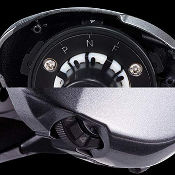 Shimano Scorpion DC 150XG Right reel face highlighting durable construction.
