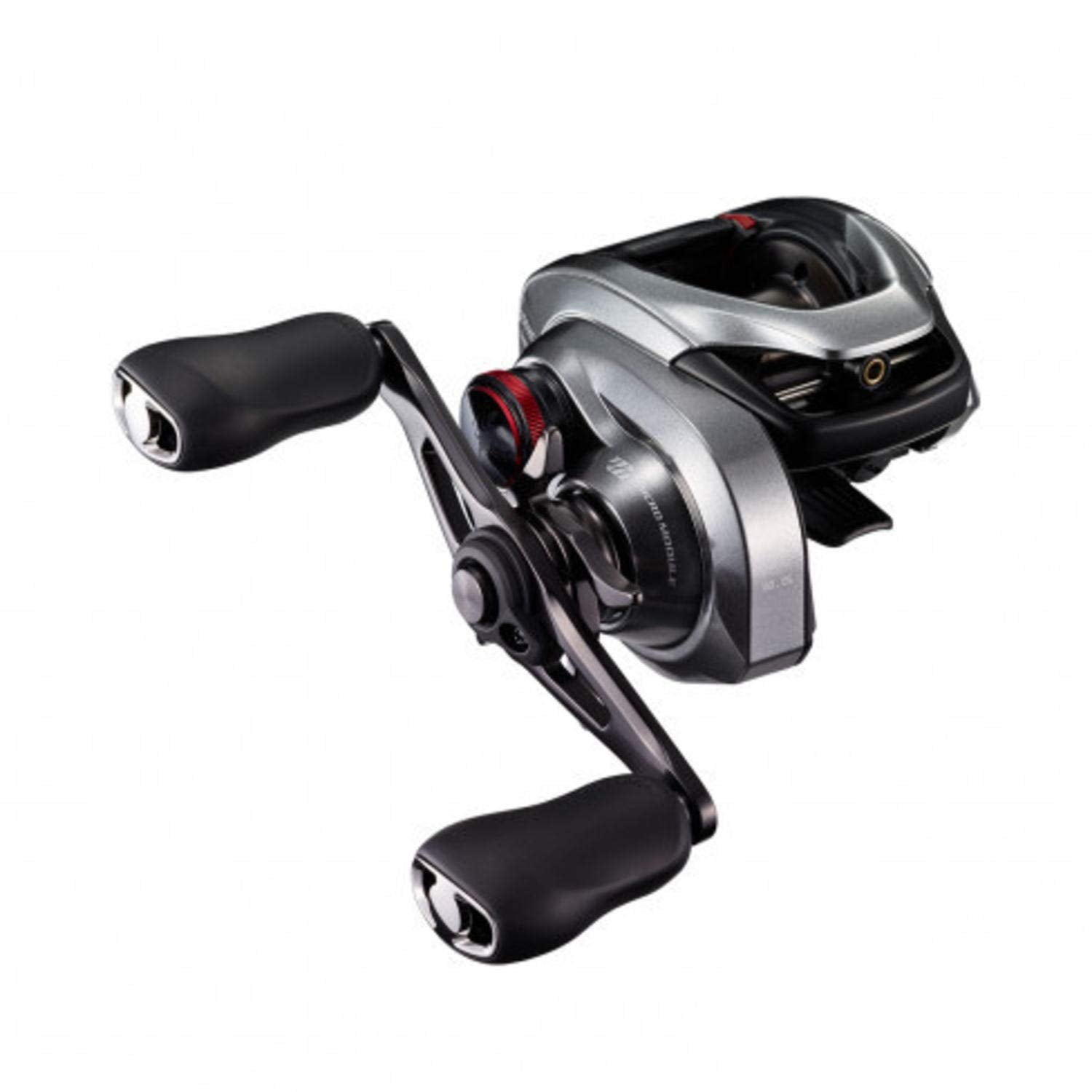 Shimano Scorpion DC 150XG Right spool closeup showing drag control and line capacity.