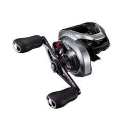 Shimano Scorpion DC 150XG Right spool closeup showing drag control and line capacity.