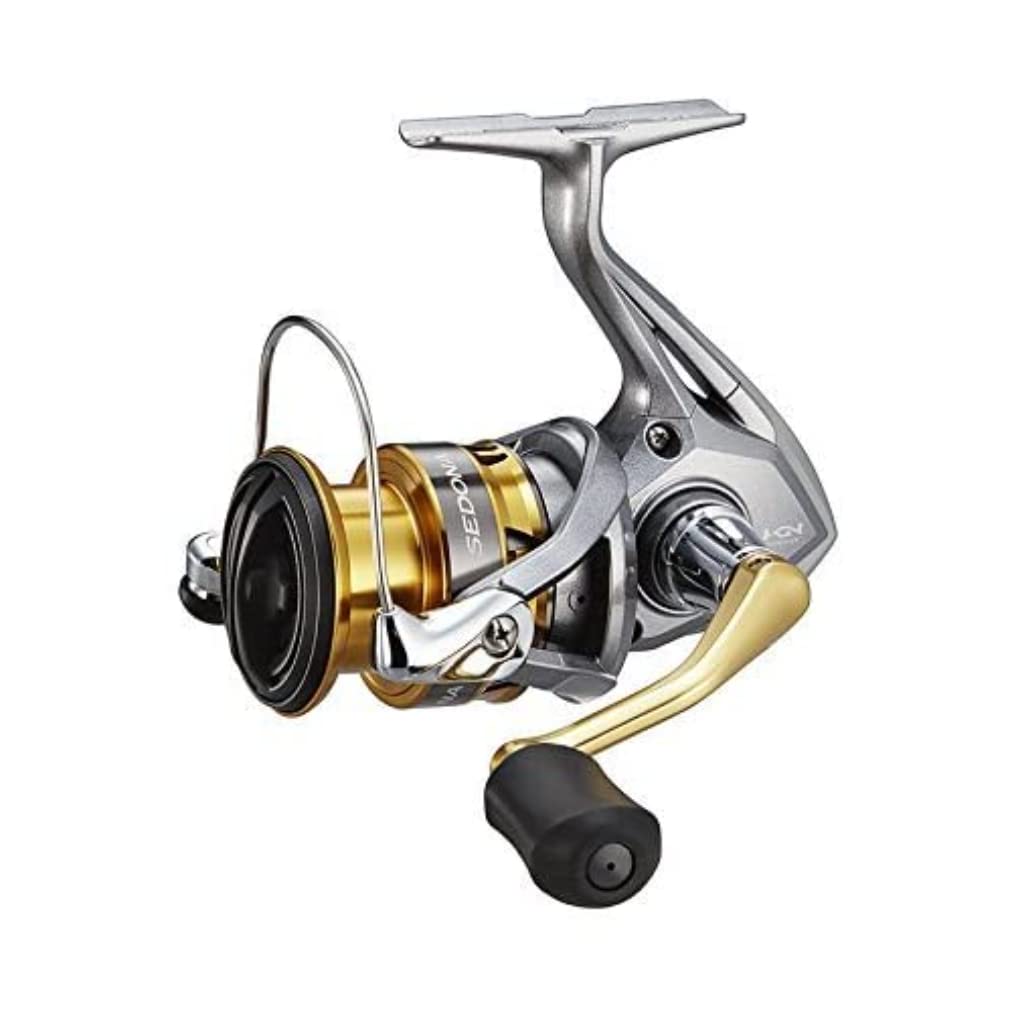 Shimano Sedona FI 2500 reel in black-gold-silver for versatile freshwater fishing