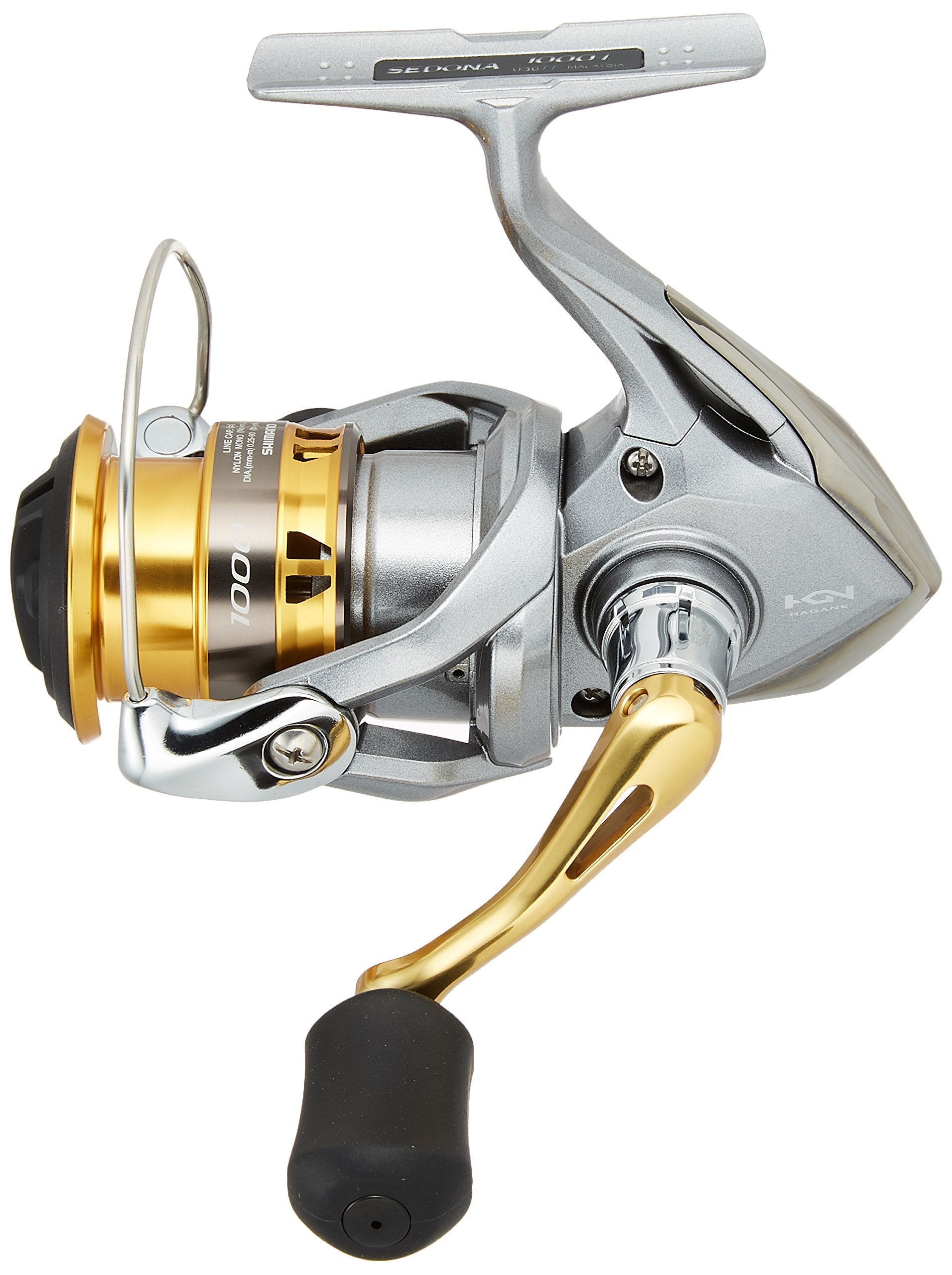 SHIMANO Sedona FI 5.0:1 gear ratio label indicating quick retrieves