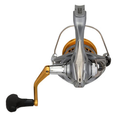 Shimano Sedona FI handle-side view highlighting ergonomic grip and balanced feel.