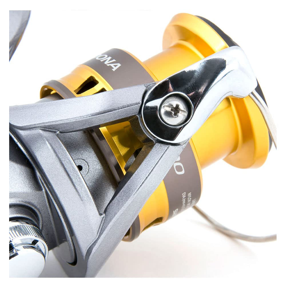 Shimano Sedona FI line-management image demonstrates tidy spool performance