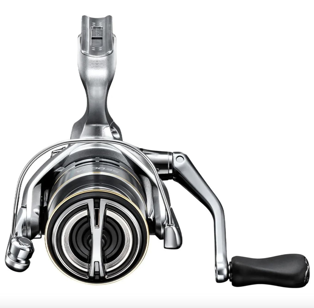 Shimano Sedona FJ 2500 compact silver design with gold accents for style and durability