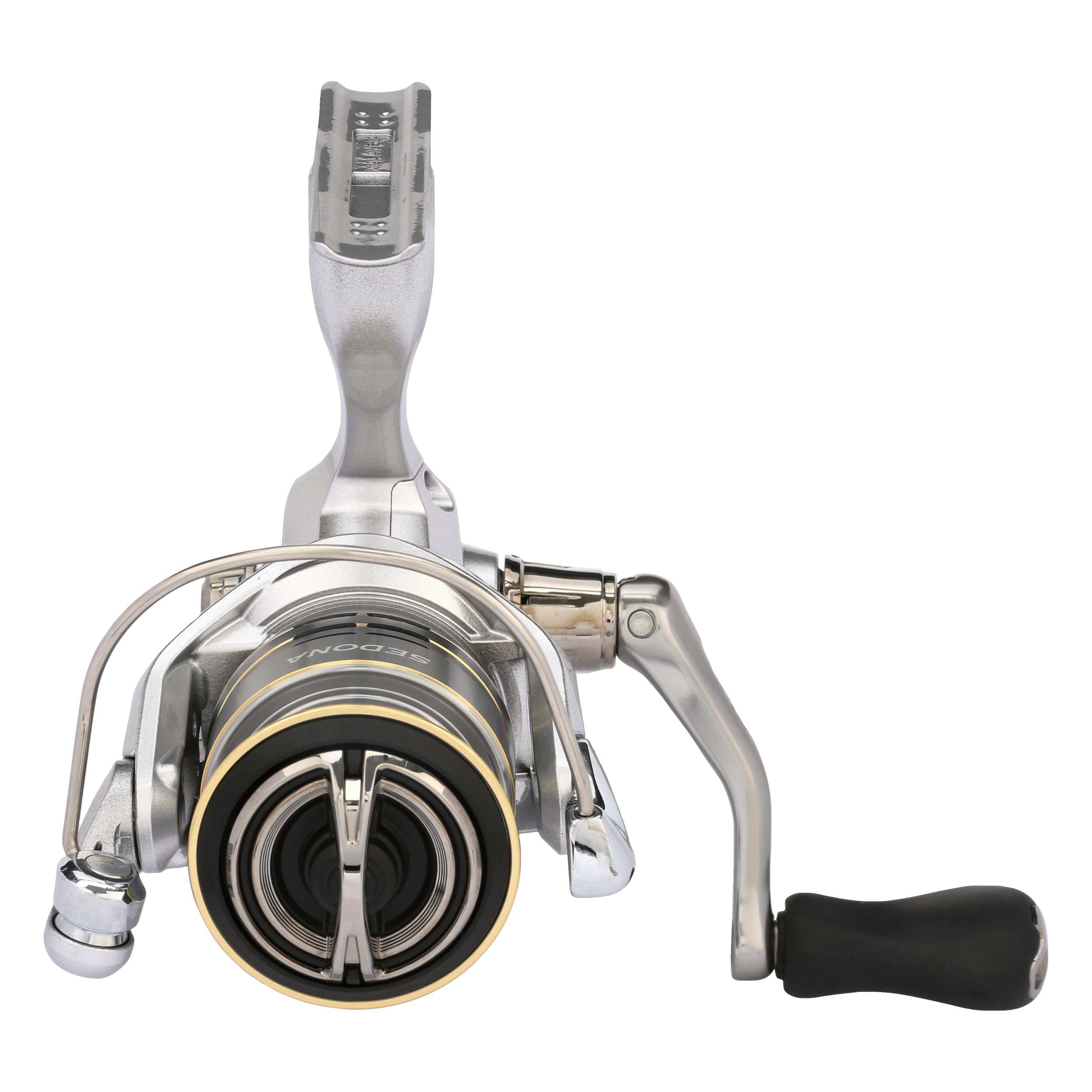 Closeup of Hagane gear on Shimano Sedona SE1000FJC highlights strong, durable gearing for smooth retrieves.