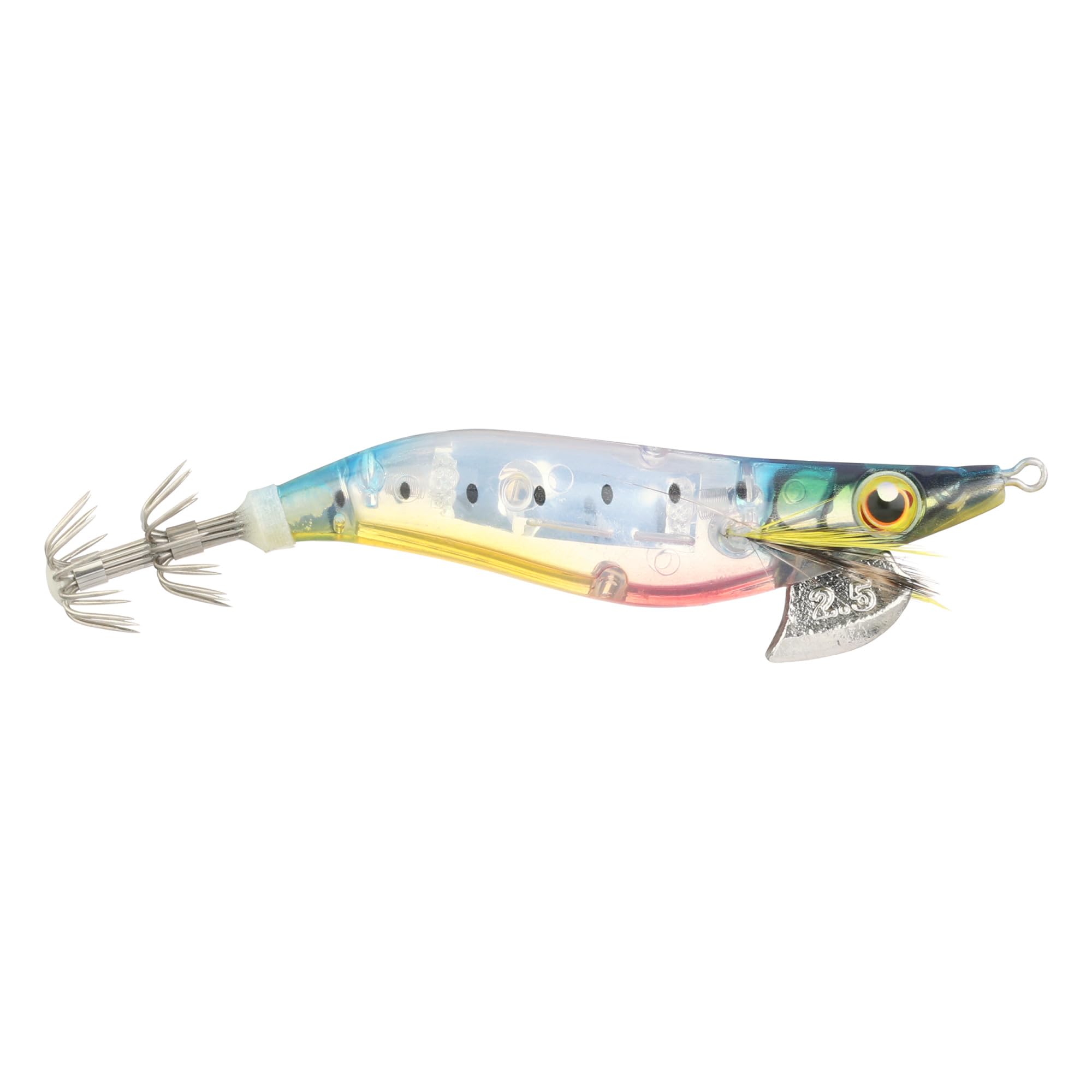 Shimano SEPHIA Clinch 2.5 FB jig pauses flash while maintaining lure visibility.