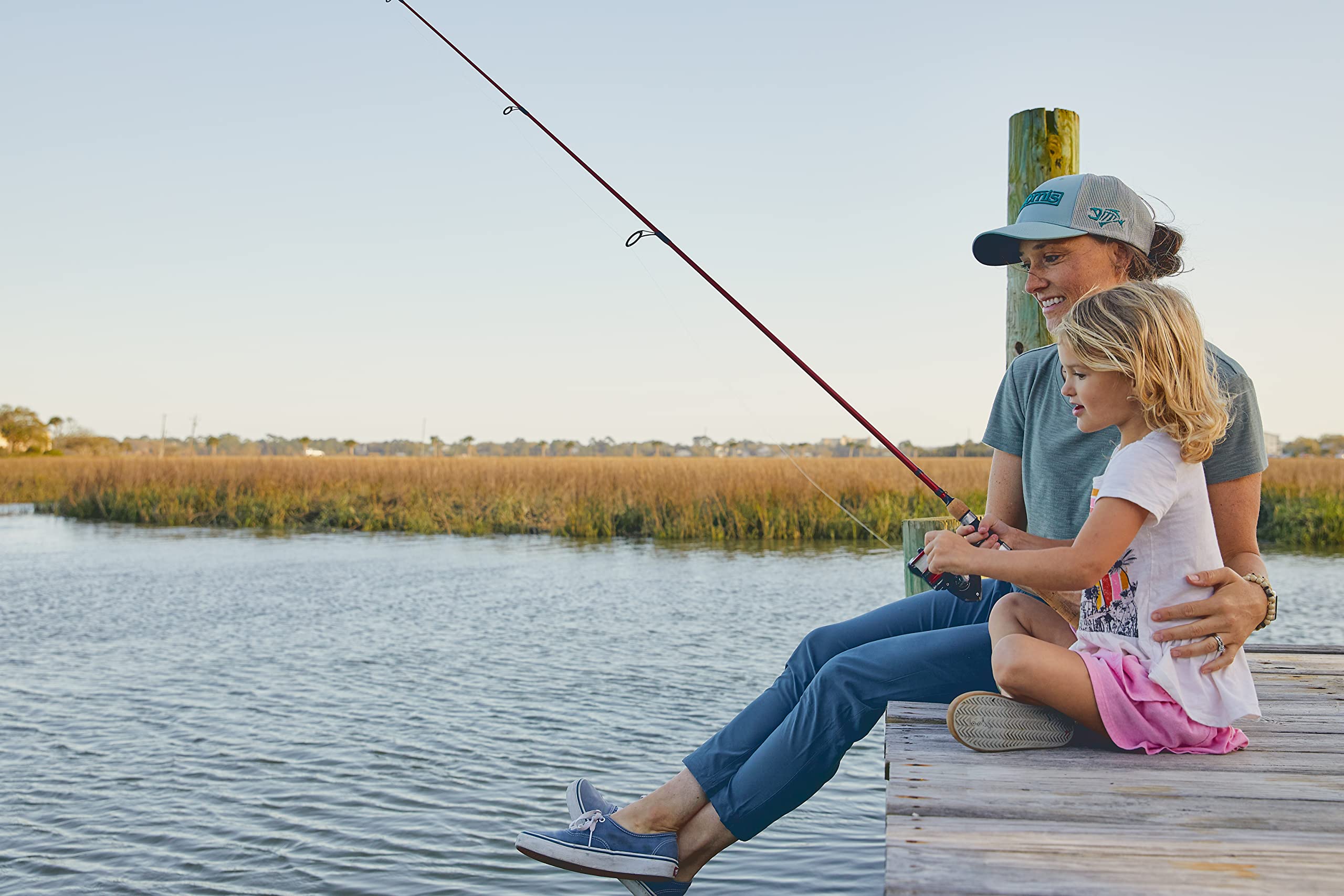 Compact Shimano Sienna rod and reel setup ready for field use