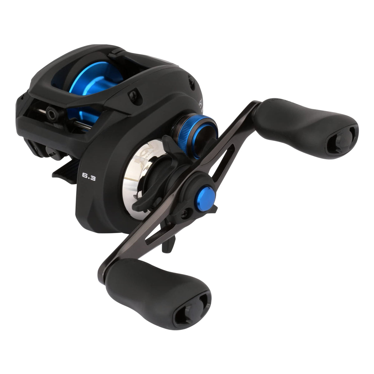 SHIMANO SLX DC Hagane Body close-up highlights rigid metal frame for durability.