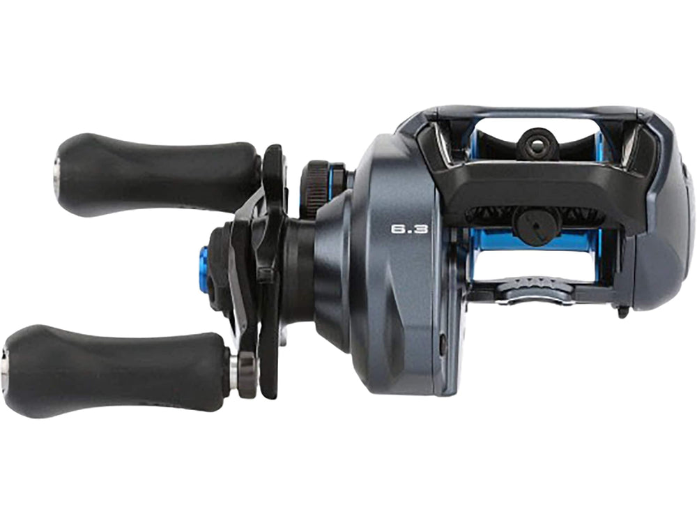 Shimano SLX XT A low profile reels reel spool closeup highlighting compact gearing