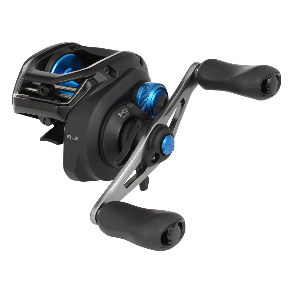 Shimano SLX151XGA reel side view showing compact low-profile design for versatile casting.