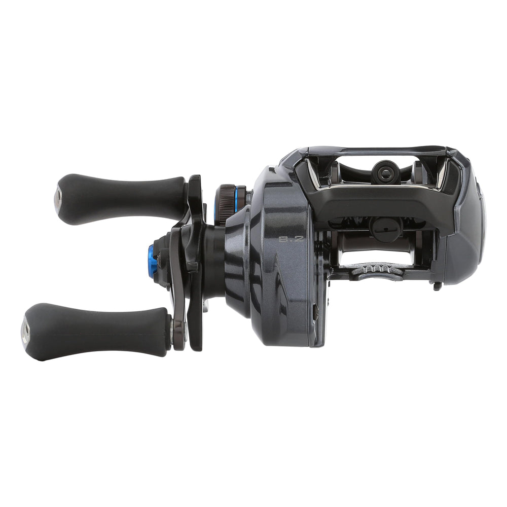 Close-up of Shimano SLX70XGA low profile reels