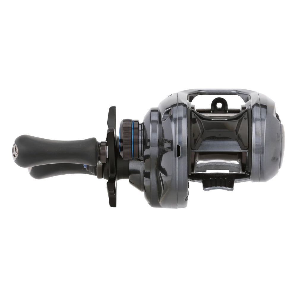 Shimano SLX71HGA low-profile design offers ergonomic grip during all-day fishing.