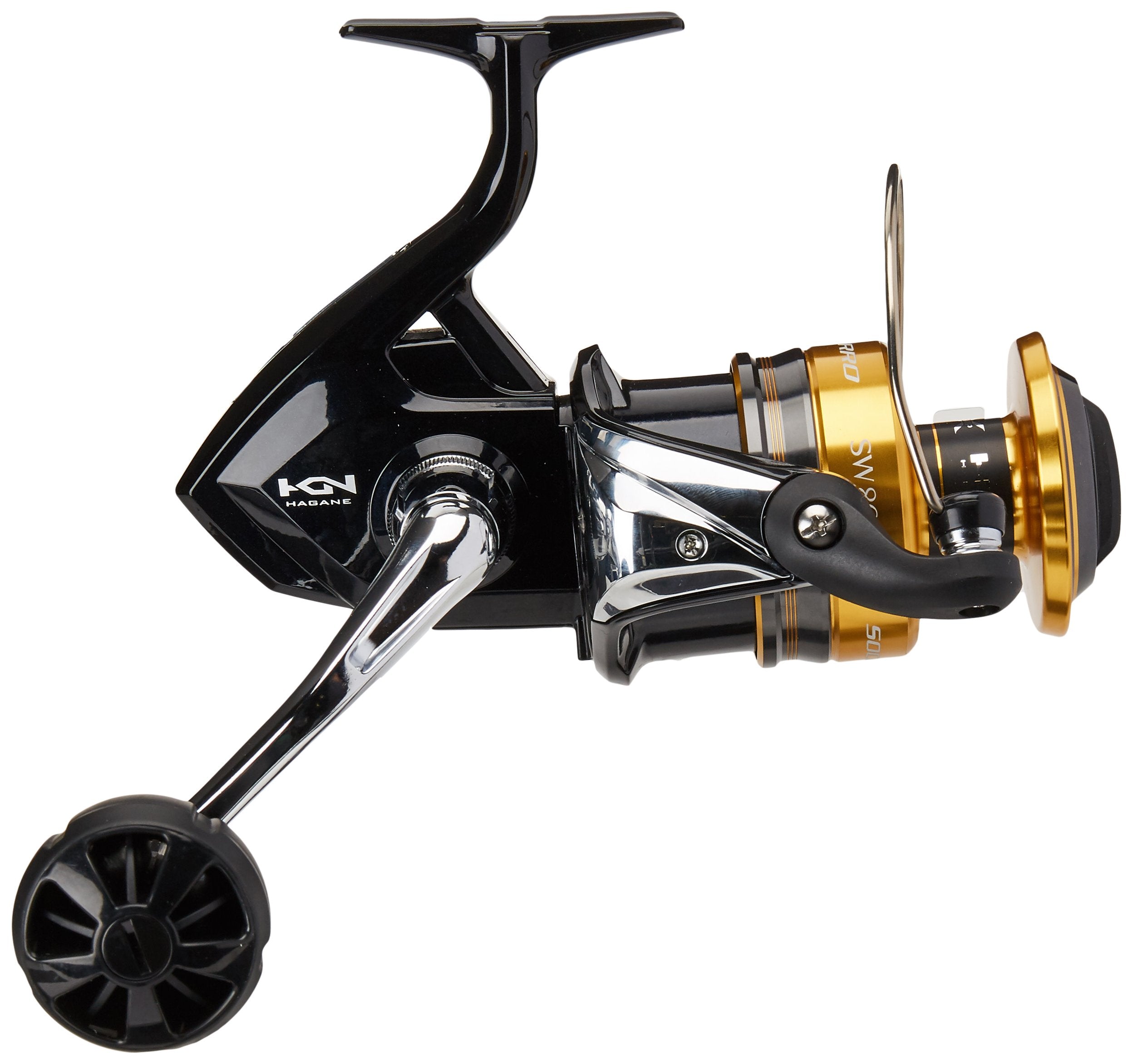 Close-up of Shimano Socorro SW 5000F drag system highlighting smooth Cross Carbon Drag.