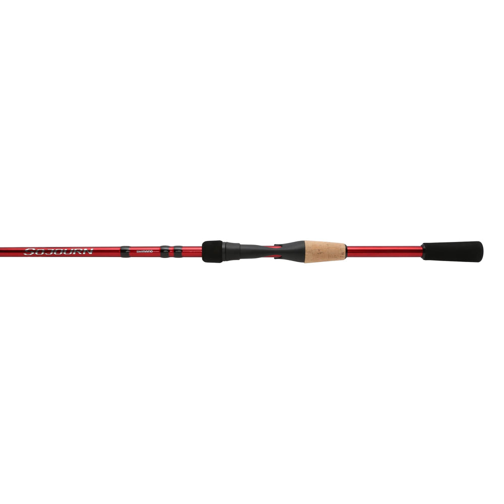 SHIMANO Sojourn reel seat shown for quick mounting and balanced casting.