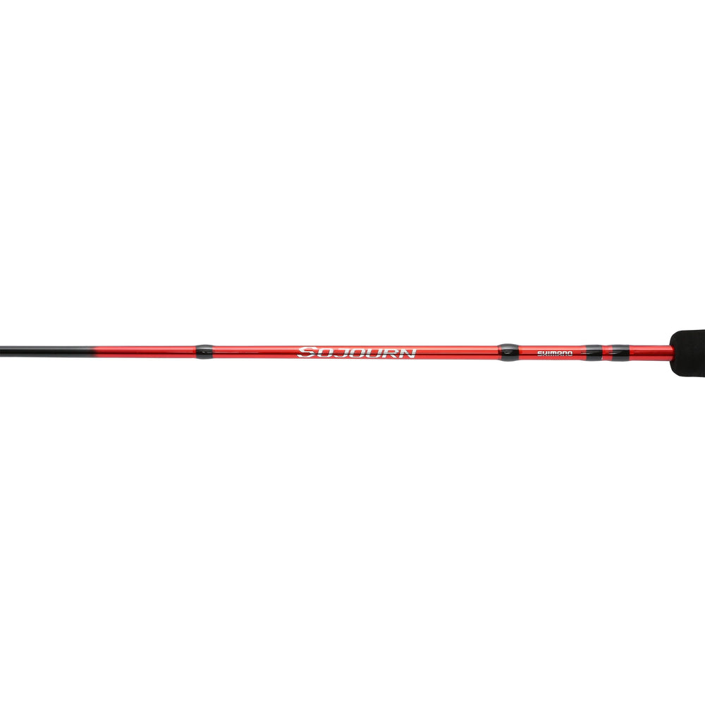SHIMANO Sojourn cork mid-grip delivers comfortable grip during long sessions.