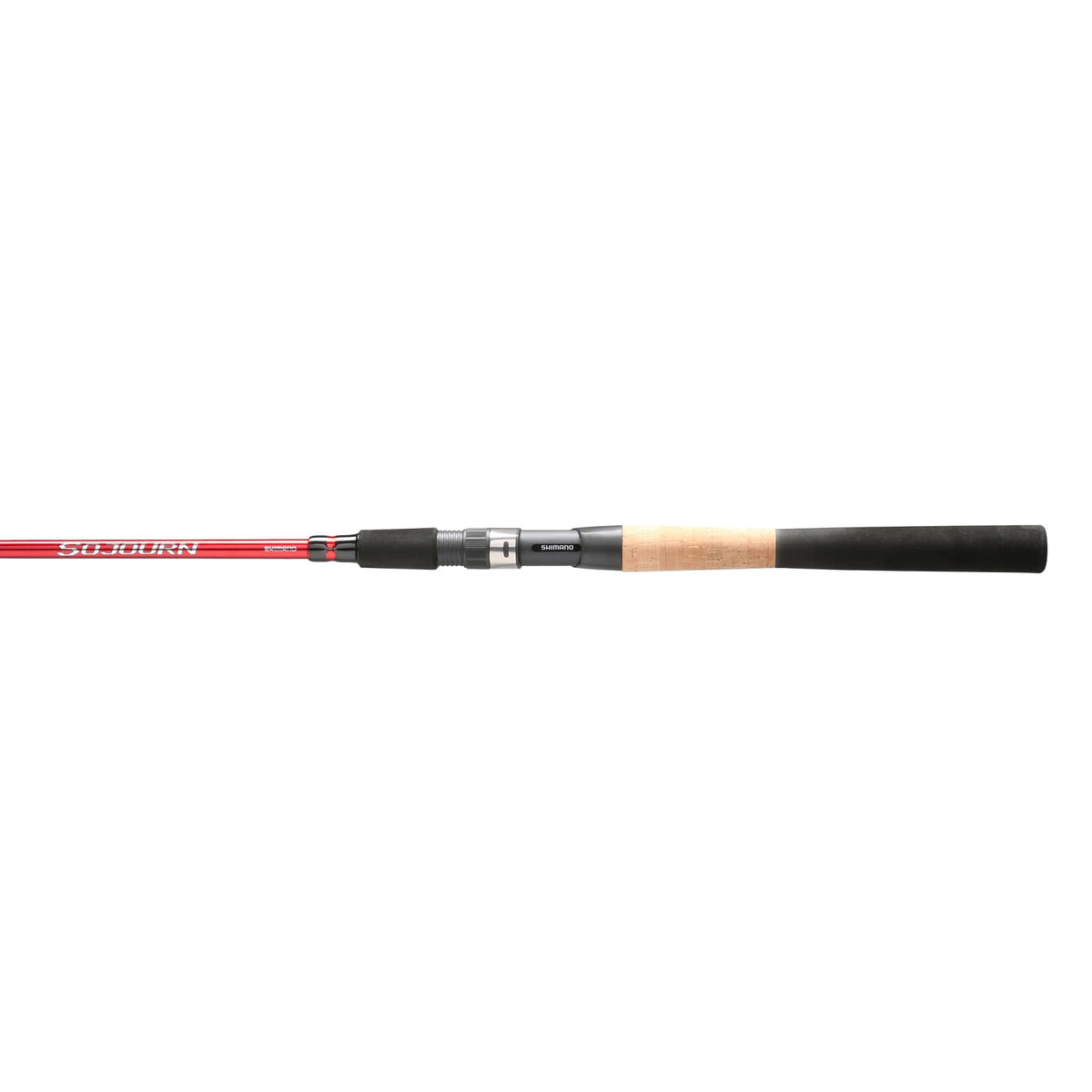 Shimano Sojourn exposed reel seat enables quick reel mounting for fast setup.
