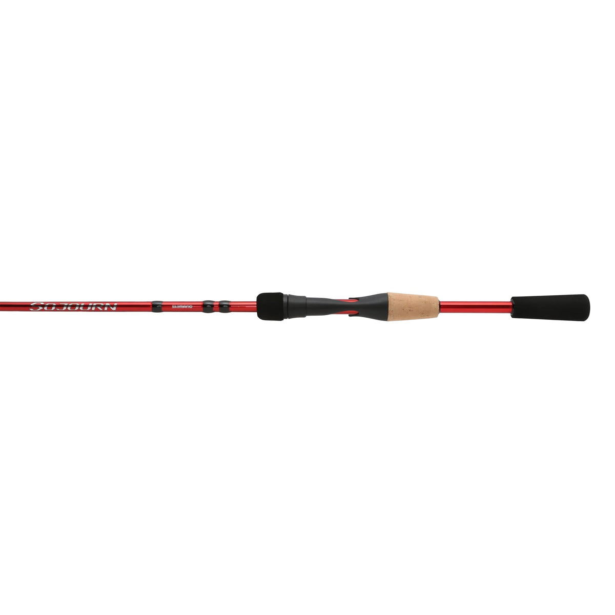 Shimano Sojourn rod with exposed reel seat for quick adjustments on water