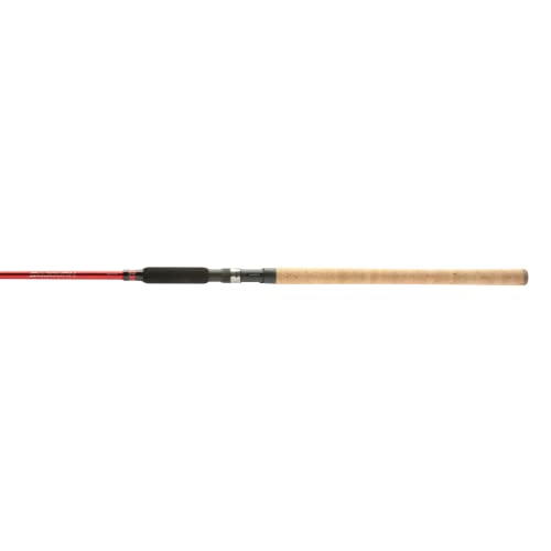 SHIMANO Sojourn muskie rod titanium oxide guides support heavy line performance.