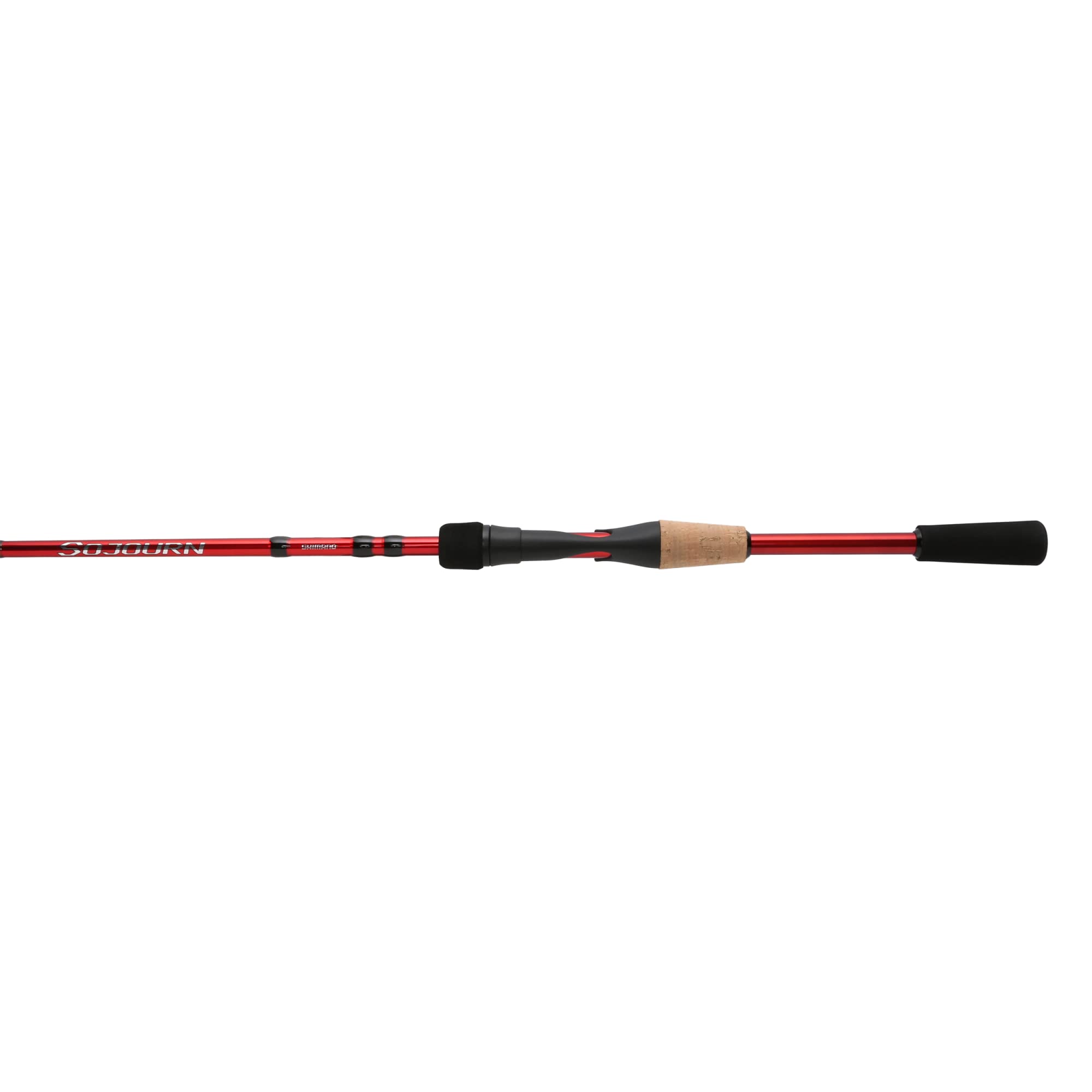 SHIMANO Sojourn spinning rod with exposed reel seat for precise grip and control.