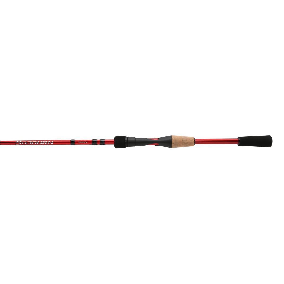 SHIMANO Sojourn spinning rod with exposed reel seat for precise grip and control.