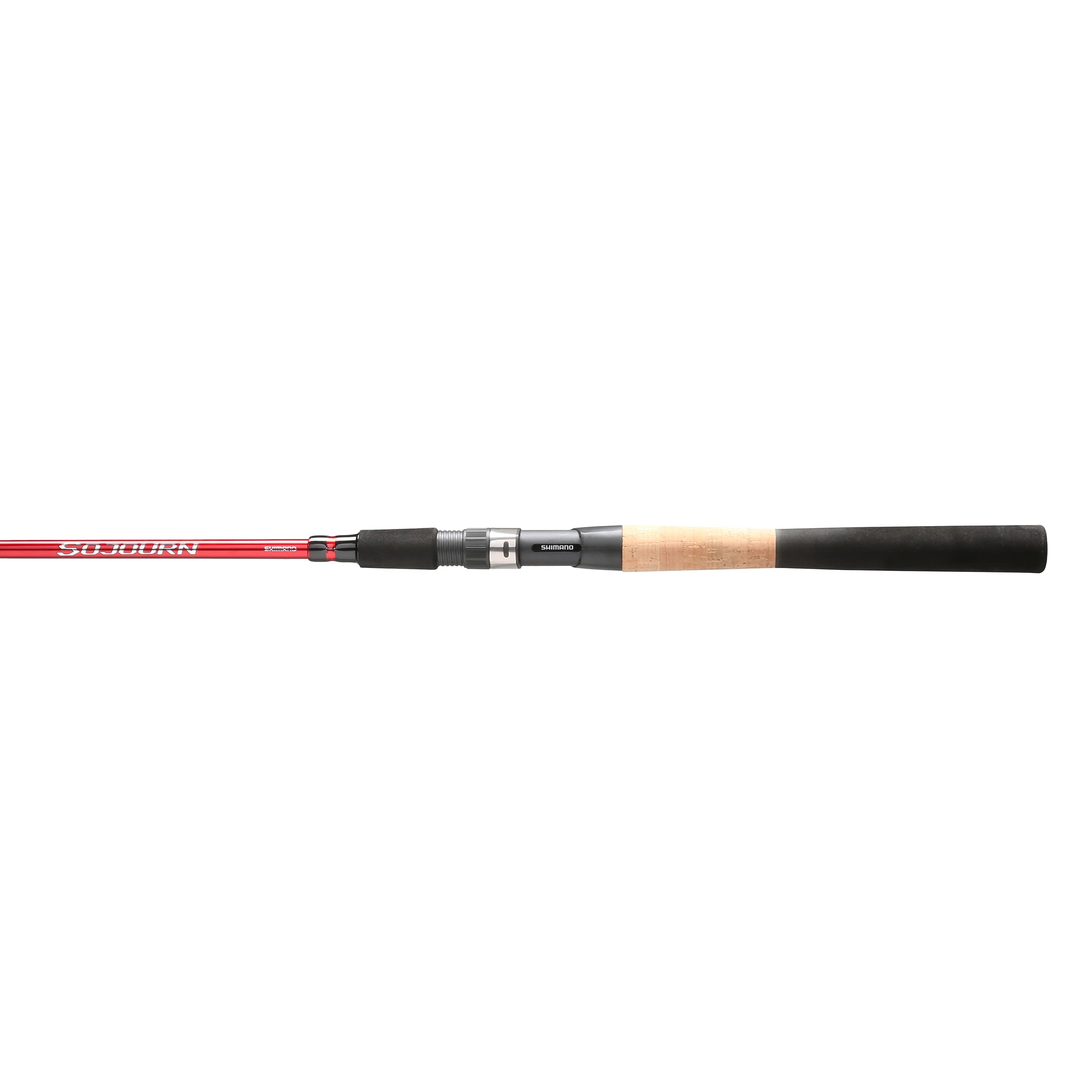 Shimano Sojourn titanium oxide guides promote smooth line flow and durable casting performance.