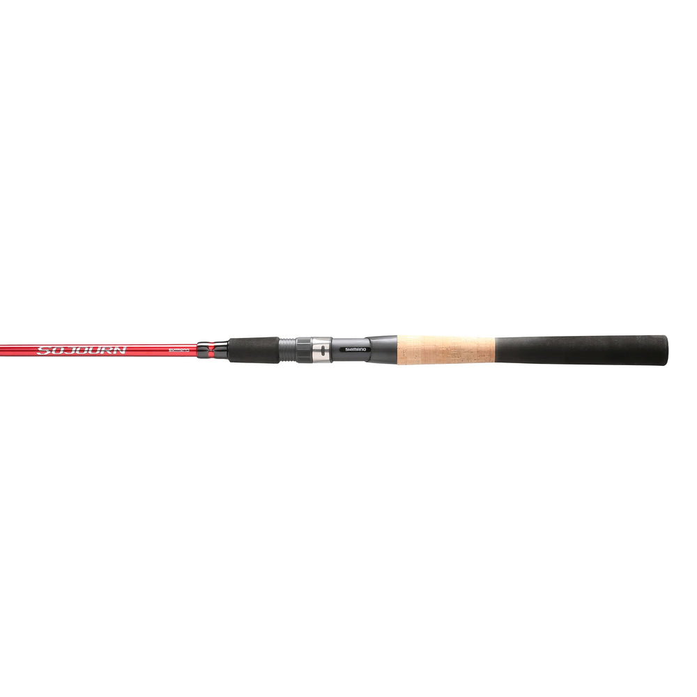 Shimano Sojourn titanium oxide guides promote smooth line flow and durable casting performance.