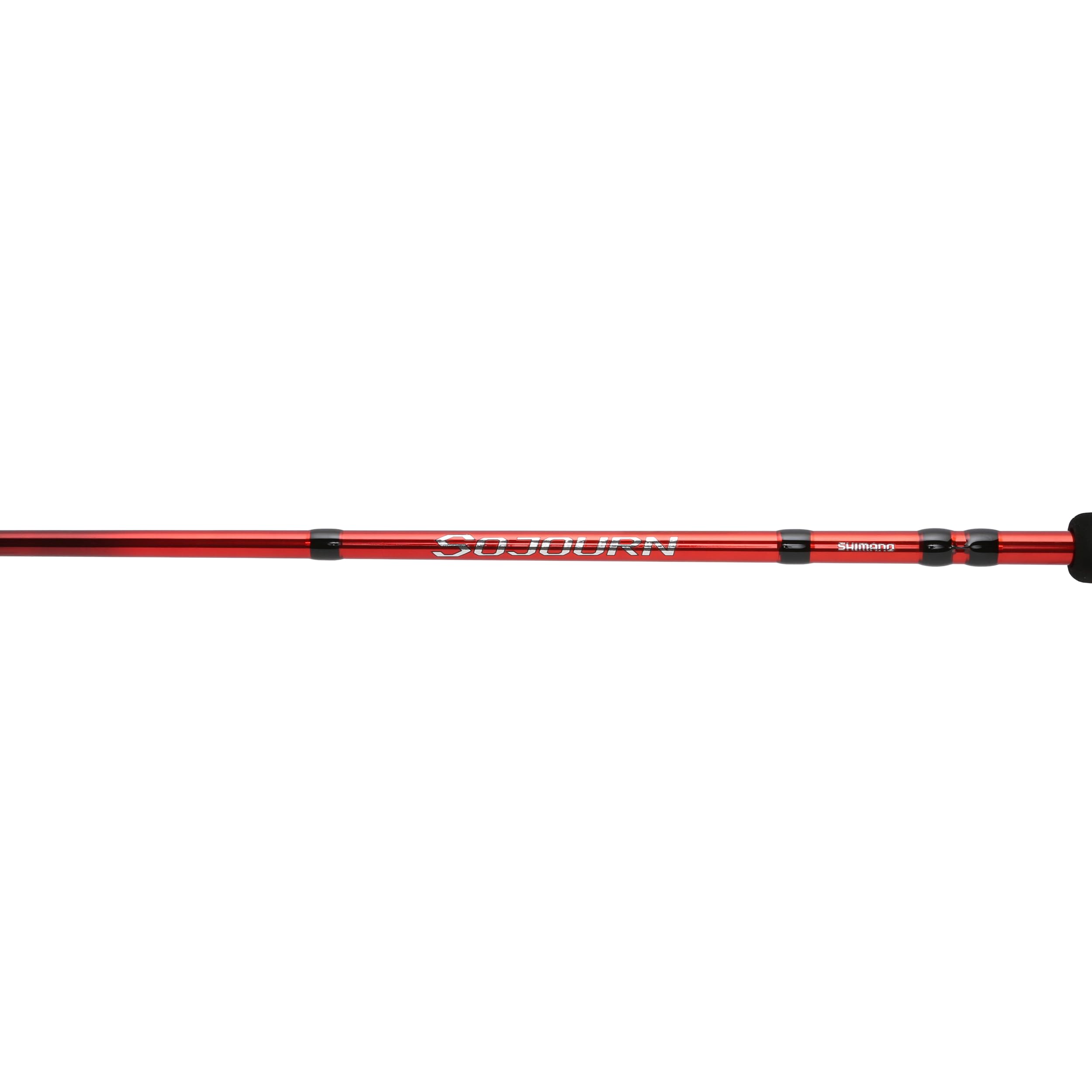 SHIMANO Sojourn titanium oxide guides ensure smooth line flow and durable performance.