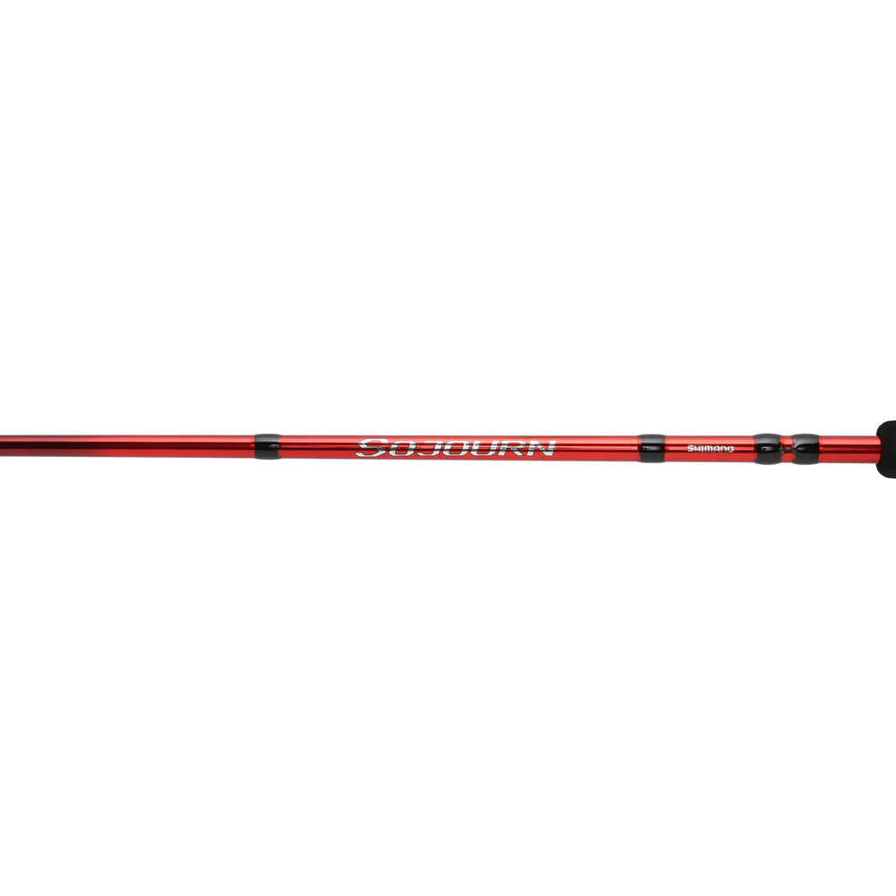 SHIMANO Sojourn titanium oxide guides ensure smooth line flow and durable performance.