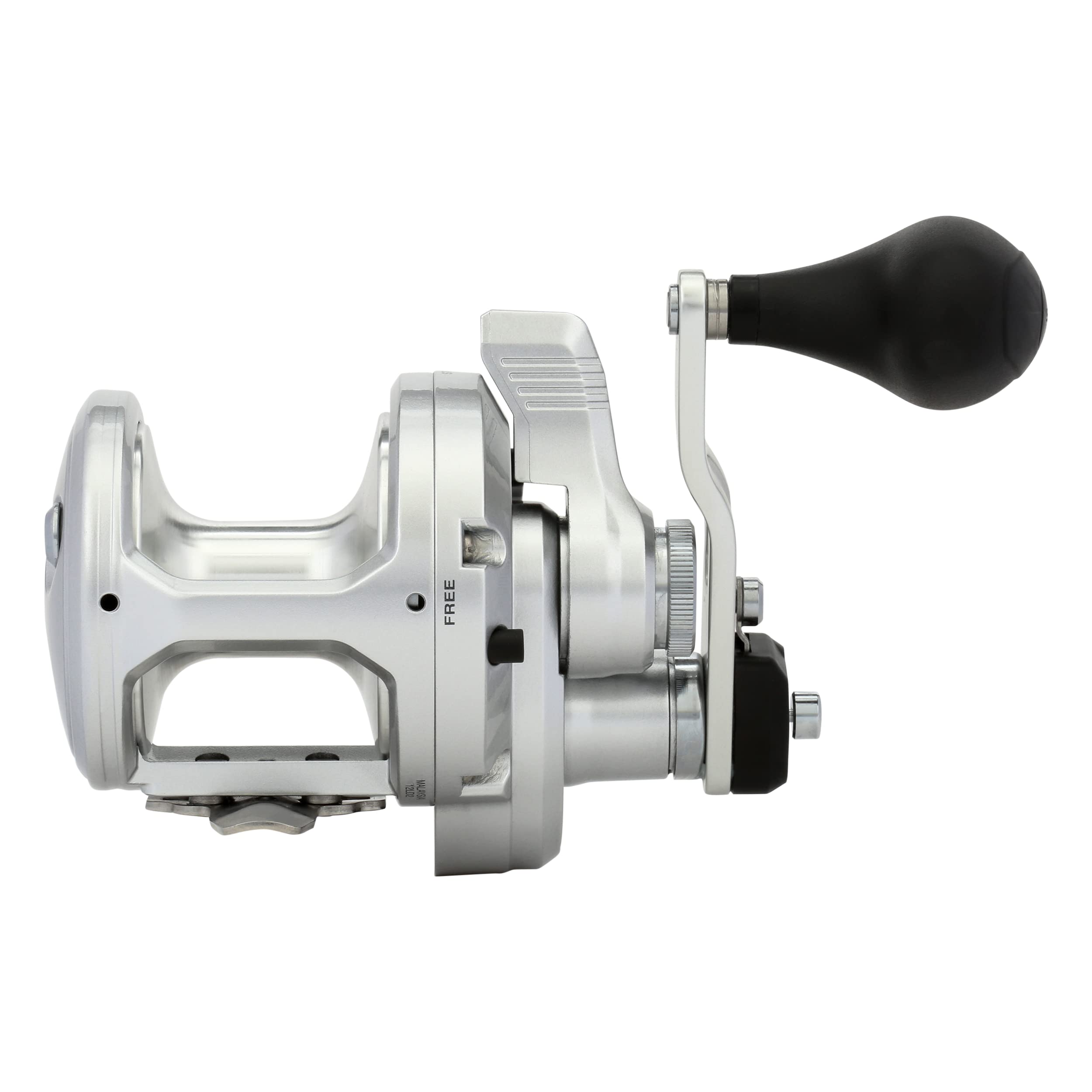 SHIMANO SPEEDMASTER II drag-guard close-up highlights 40 lb max drag for tough fish.