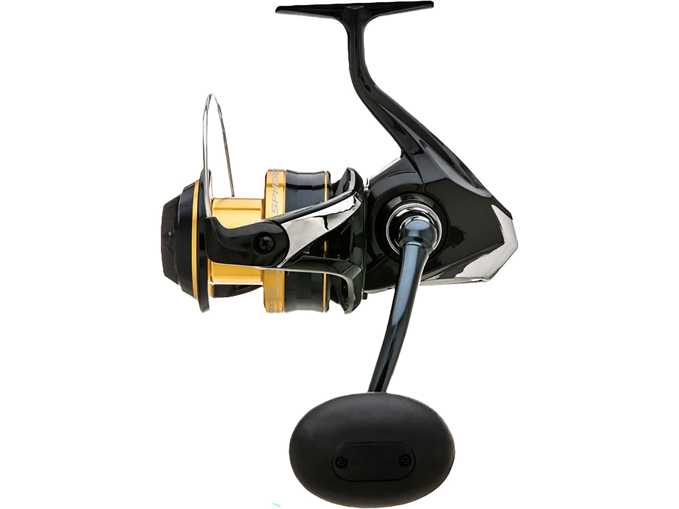 Shimano Spheros spinning reel close-up with smooth drag.