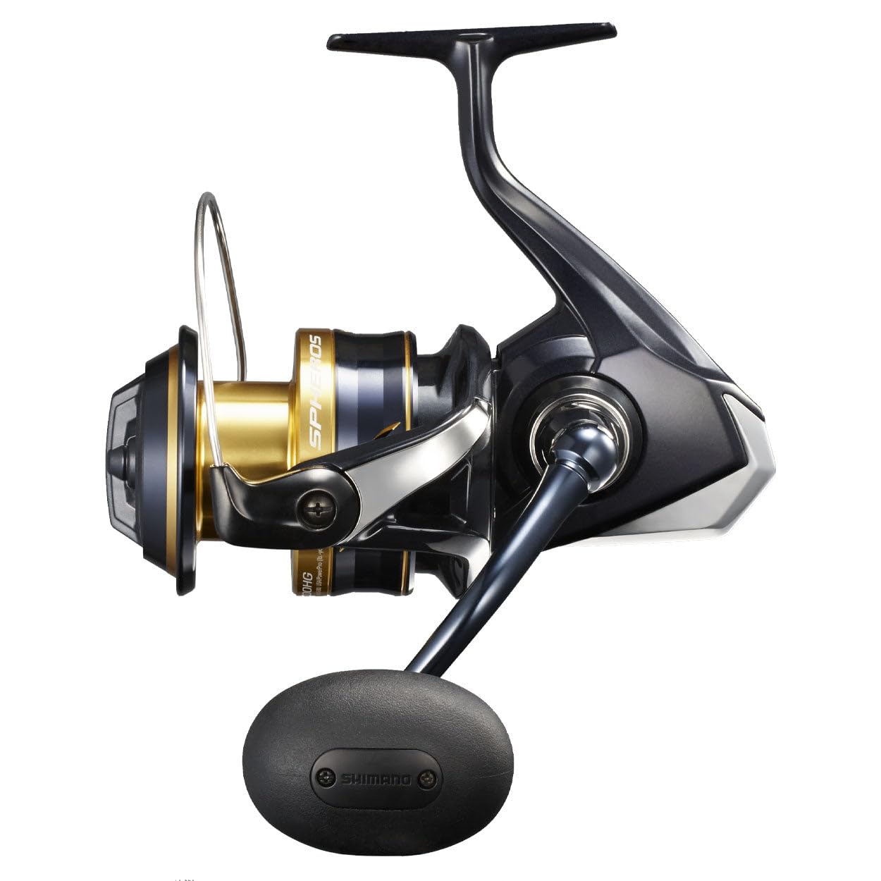 SHIMANO SPHEROS SW A 10000PG body detail shows HAGANE Body durability