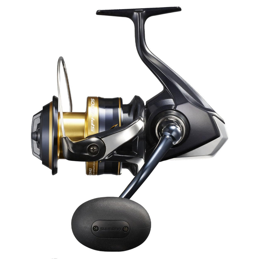 SHIMANO SPHEROS SW A 10000PG body detail shows HAGANE Body durability