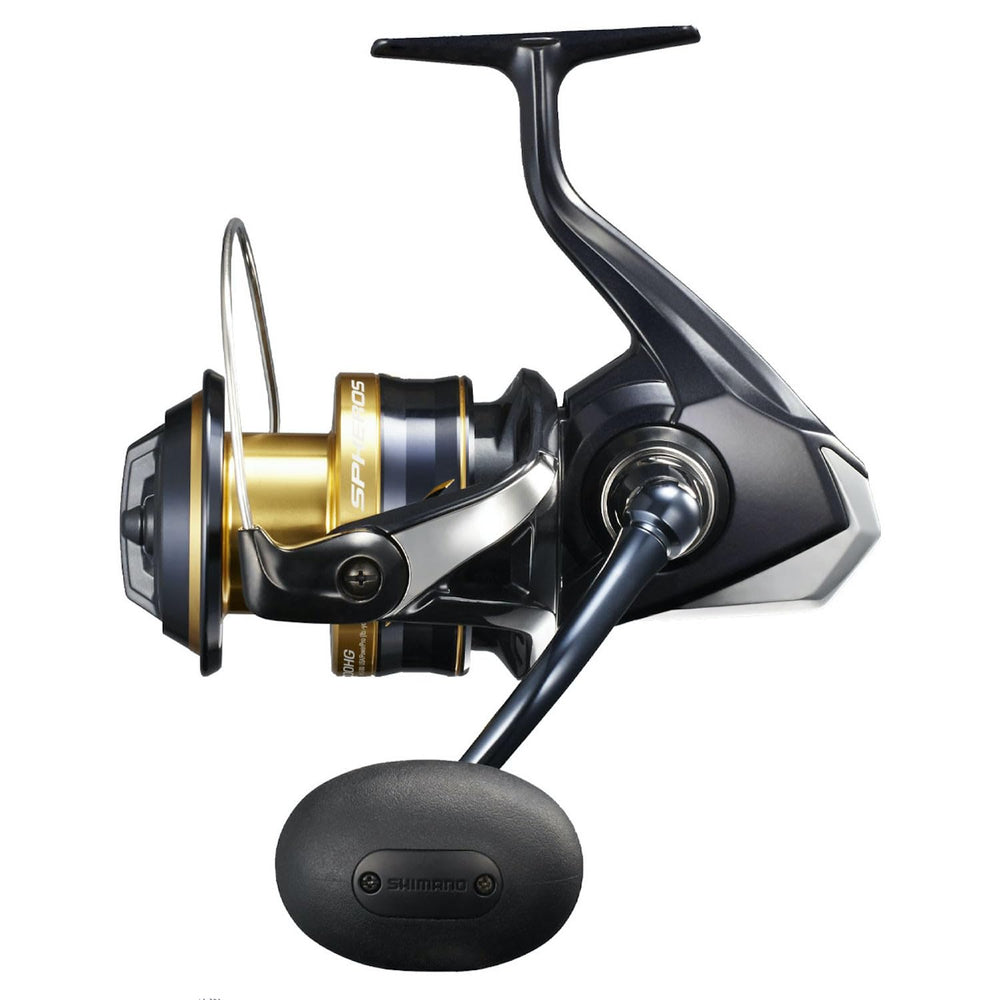 Shimano SPHEROS SW A 18000HG side view highlighting rugged saltwater durability and long casts
