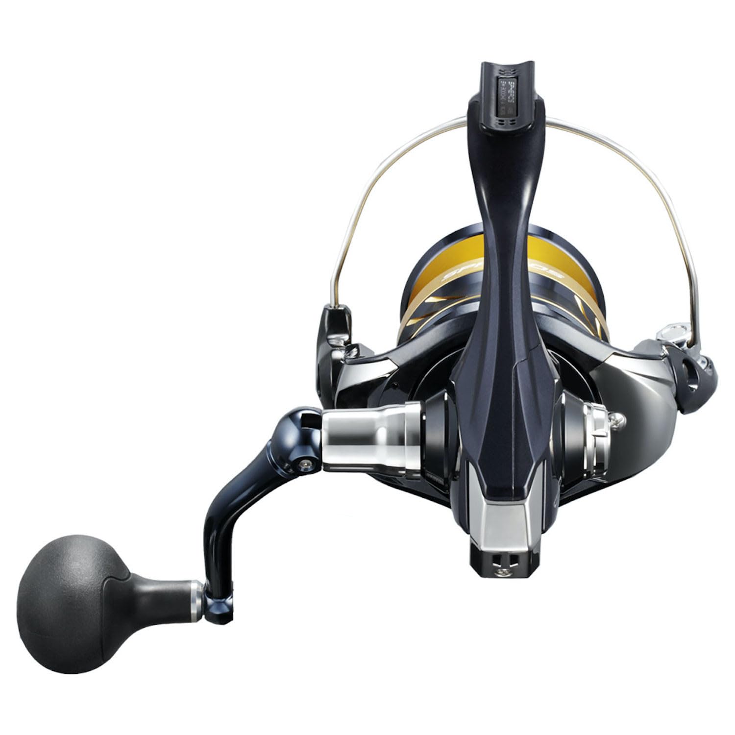 Shimano SPHEROS SW A 18000HG spool close-up showing precision gearing for smooth drag