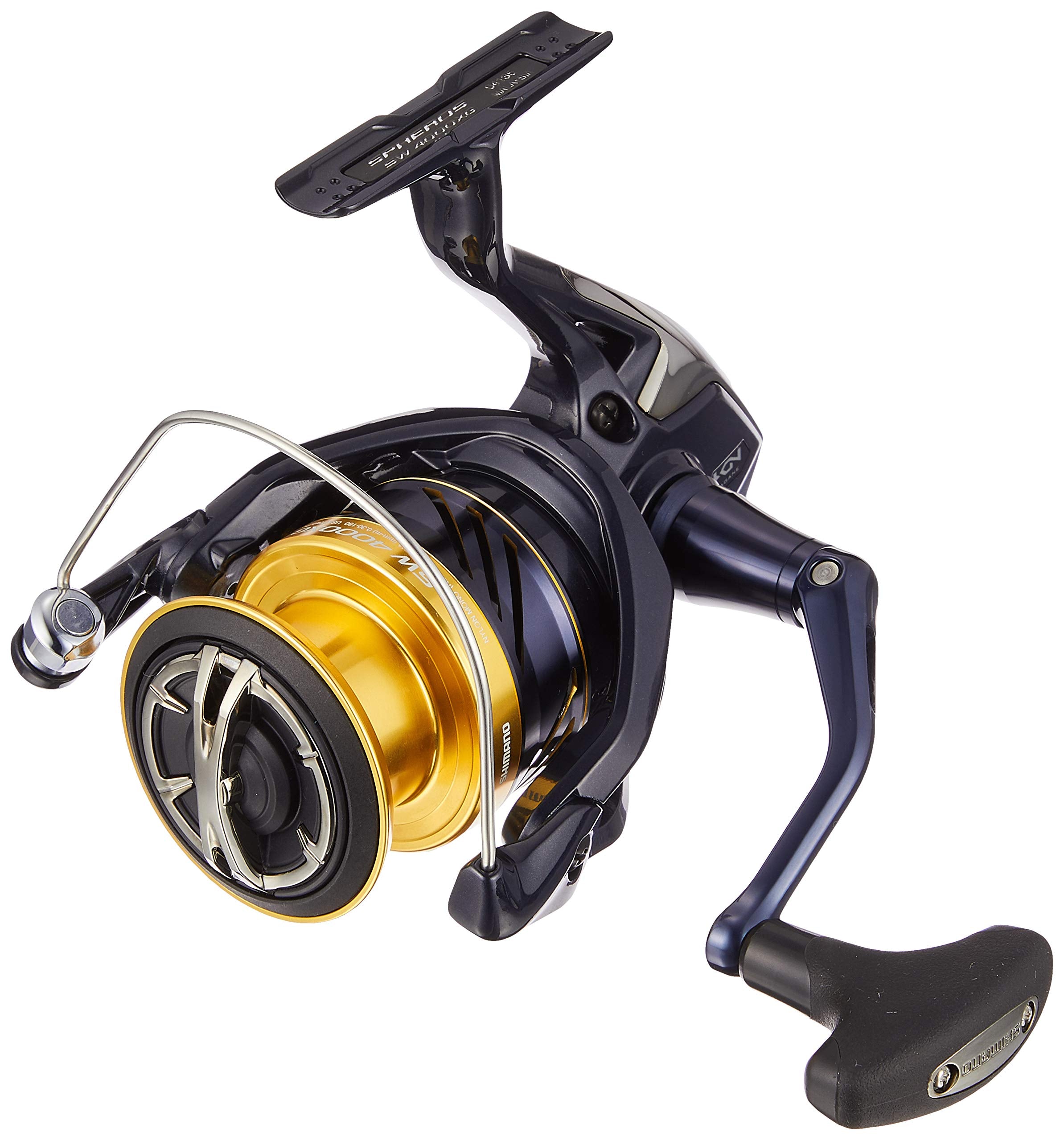SHIMANO Spheros SW4000XG close-up of the reel body showing rugged build