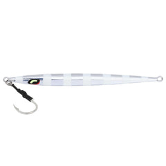 Close-up of metallic body on Shimano BF140FSSQ ShimmerFall jig.